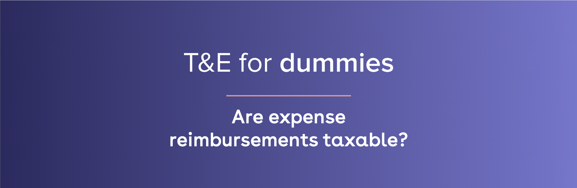 Are Expense Reimbursement Taxable