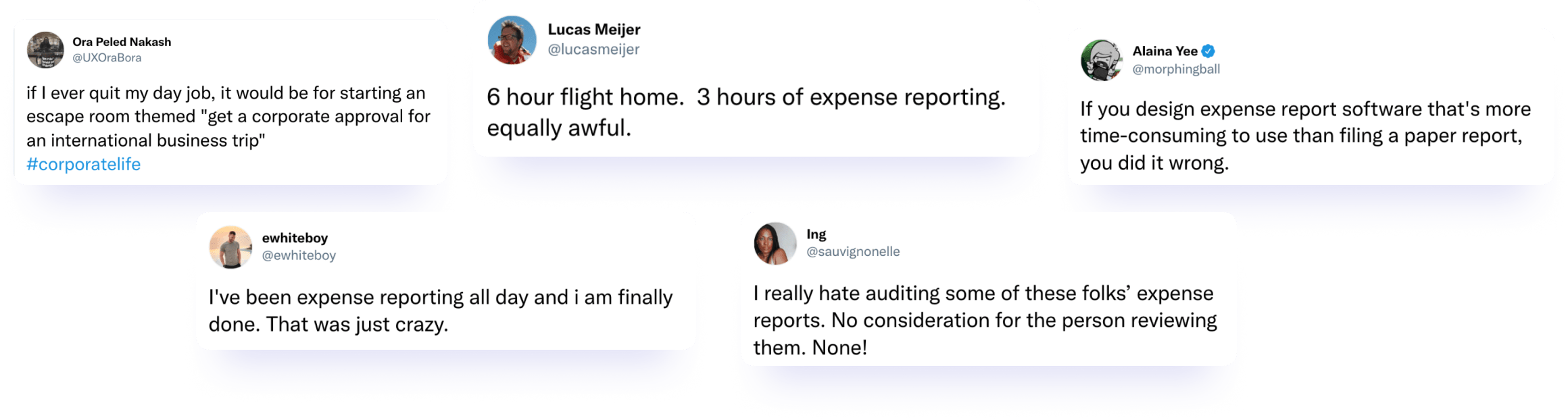 Kill expense reports - Twitter X