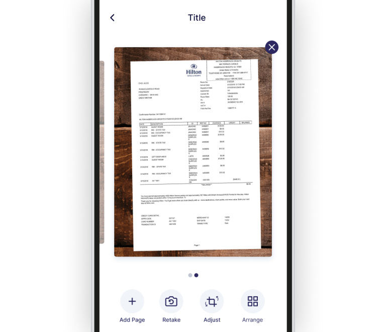 receipt scanner multi-page scanner